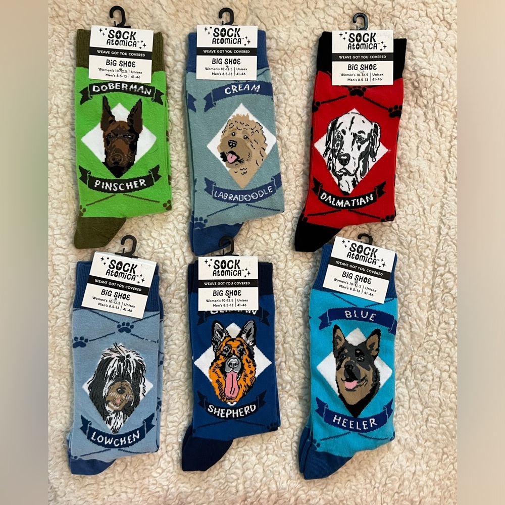 SOCK ATOMICA. 6pairs. Cute doggie socks